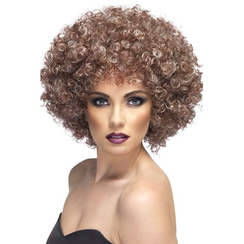 Afro Natural Brown Wig Costume Accessory