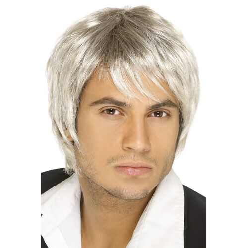 Boy Band Light Blonde and Brown Wig Costume Accessory