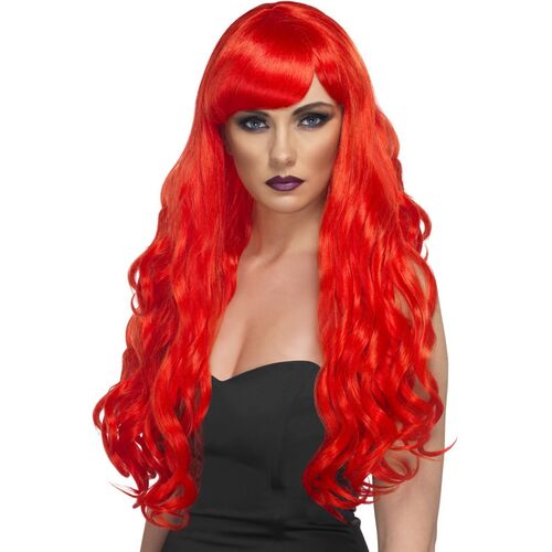 Long Red Desire Wig Costume Accessory