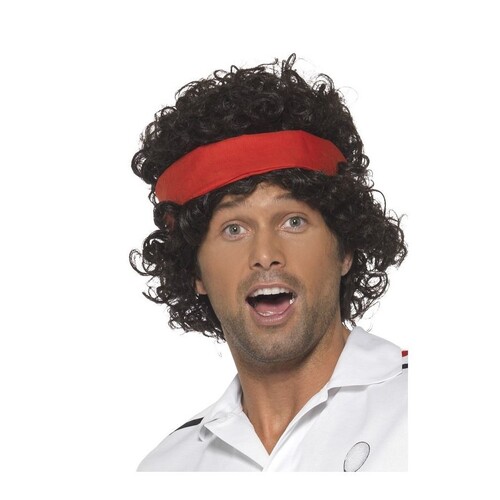 80's Tennis Player Wig Costume Accessory
