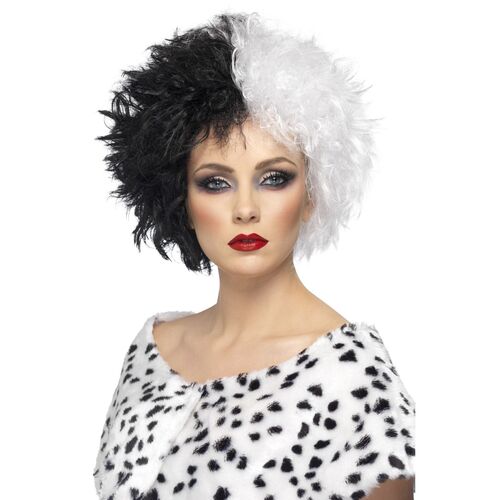 101 Dalmatians Cruella De Vil Evil Madame Wig Costume Accessory 