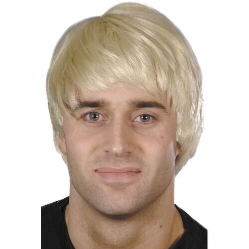 Short Blonde Guy Wig Costume Accessory