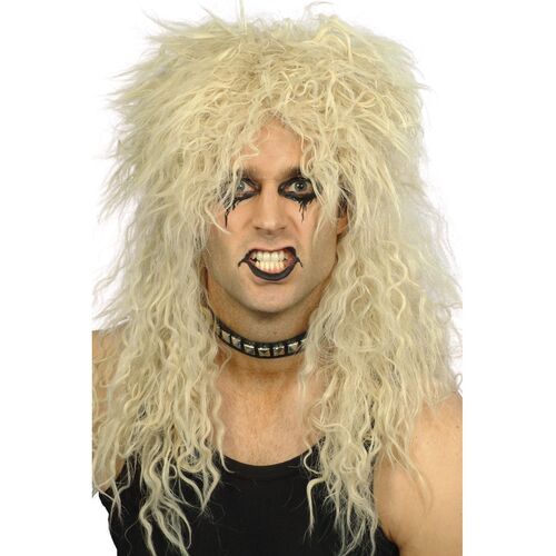 Blonde Hard Rocker Wig Costume Accessory  