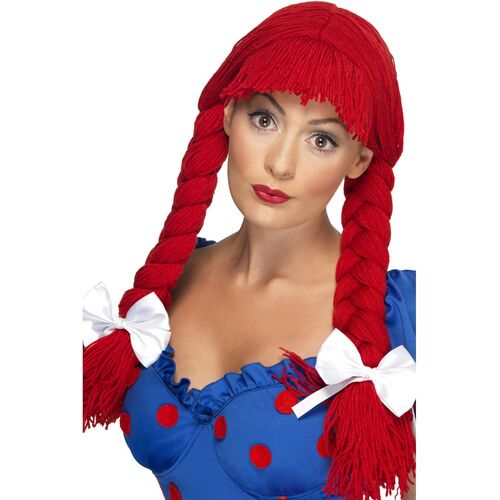 Rag Doll Red Wig Costume Accessory