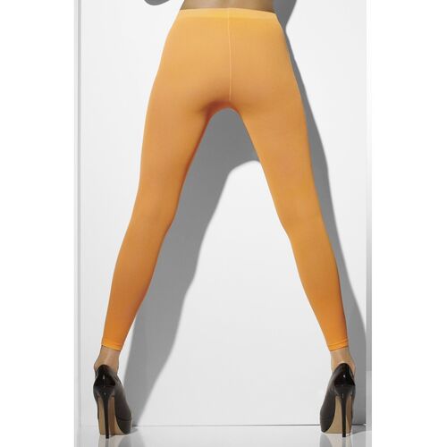 Neon Orange Footless Opaque Tights Costume Accessory 