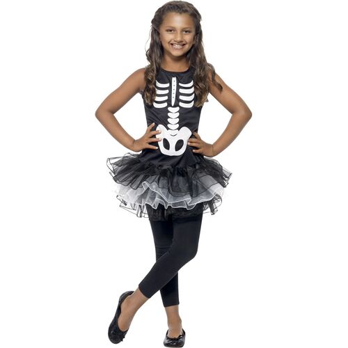 Skeleton Tutu Child Costume Size: Large