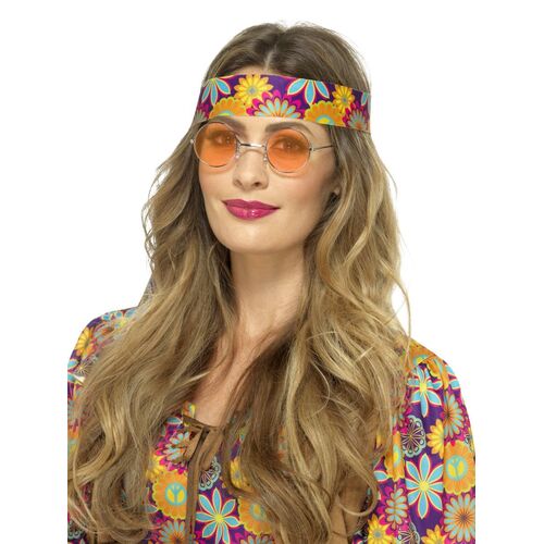 Orange Hippie Specs Costume Accessory