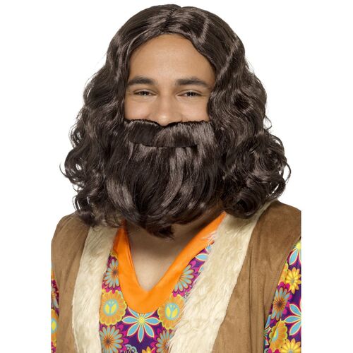 Hippie/Jesus Wig and Beard Costume Accessory Set
