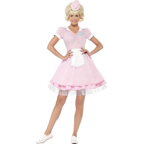 50's Diner Girl Adult Costume Size: Medium