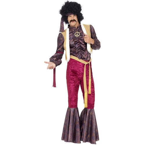 70's Psychedelic Rocker with Flares Adult Costume Size: Medium