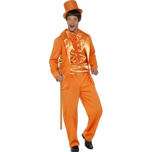 90s Orange Tuxedo Adult Costume Costume Size: Large