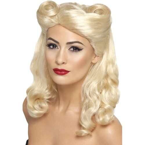 40's Pin Up Blonde Wig Costume Accessory