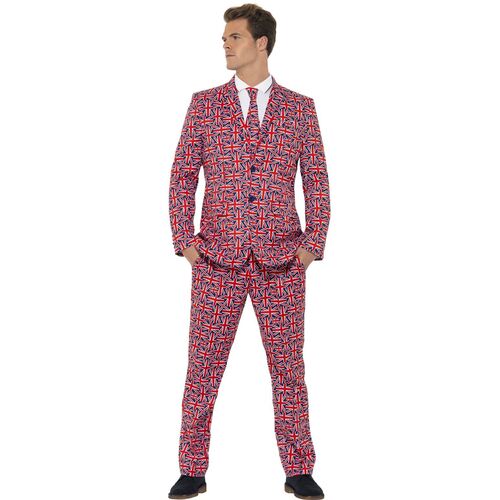 Union Jack Adult Stand Out Costume Suit Size: Extra Large