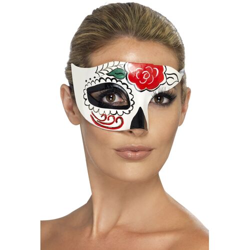 Day of the Dead Half Eye Mask