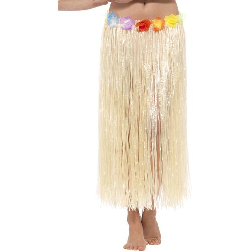 Hawaiian Hula Adult Skirt with Flowers