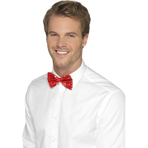 Sequin Bow Tie Red Costume Accessory 
