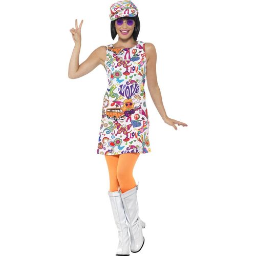 60s Groovy Chick Adult Costume Size: Large