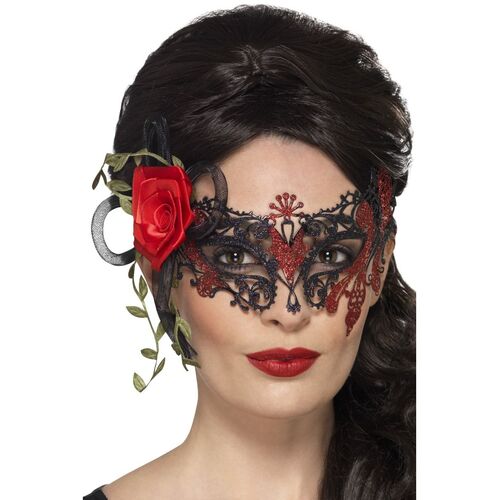Day of the Dead Metal Filigree Eyemask Costume Accessory