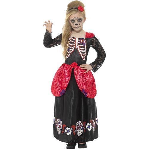 Day of the Dead Deluxe Child Costume Size: Medium