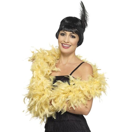 Deluxe Feather Boa Yellow Costume Accessory