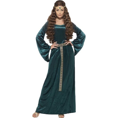 Medieval Maid Adult Green Costume Size: Large