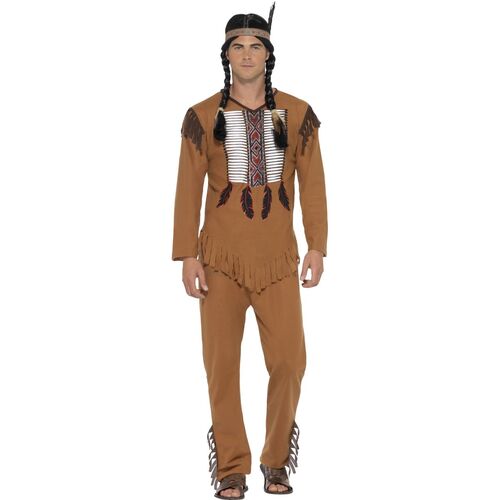 Native Western Warrior Adult Costume Size: Small
