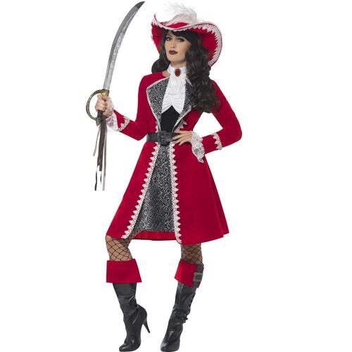 Lady Captain Authentic Deluxe Adult Costume Size: Medium