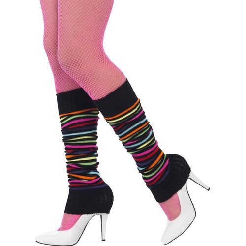 Neon with Black Stripe Leg Warmers Costume Accessory