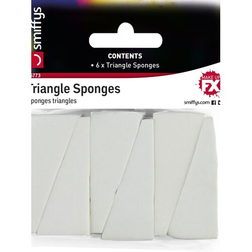 Make Up Sponges Triangles Pack of 6 Halloween Special Effect