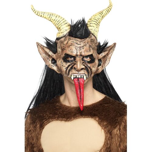 Beast/Krampus Demon Adult Mask Costume Accessory