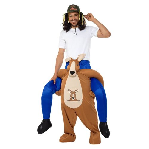 Brown Kangaroo Piggy Back Adult Costume Size: One Size Fits Most