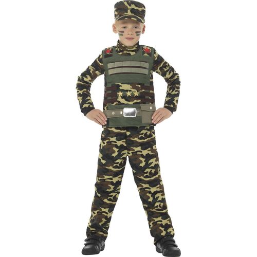 Camouflage Military Boy Child Costume Size: Large