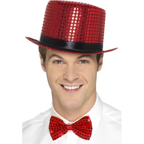 Top Hat Sequin Red