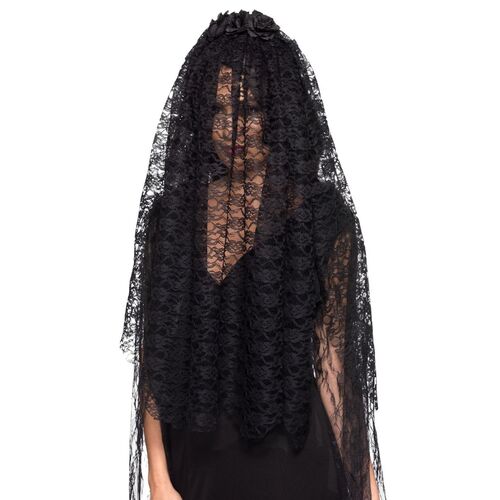 Black Widow Veil Costume Accessory