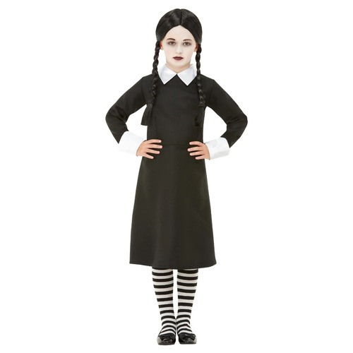 The Addams Family Wednesday Gothic School Girl Child Costume Size: Medium
