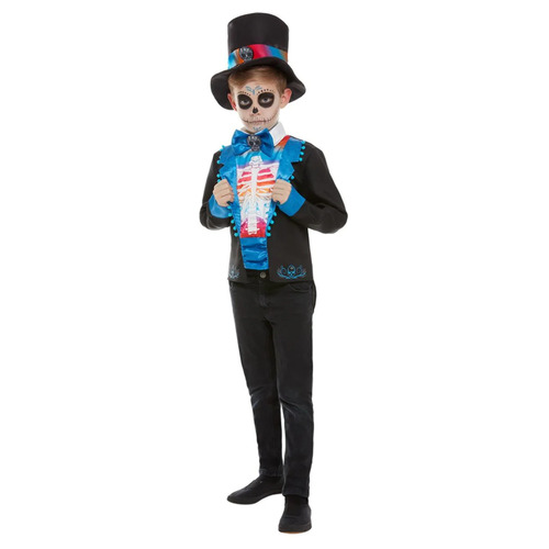 Neon Day of The Dead Boy Costume Size: Small