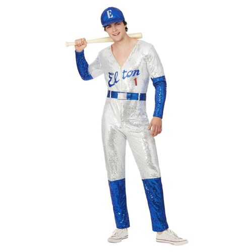 Elton John Deluxe Sequin Baseball Adult Costume Size: Large