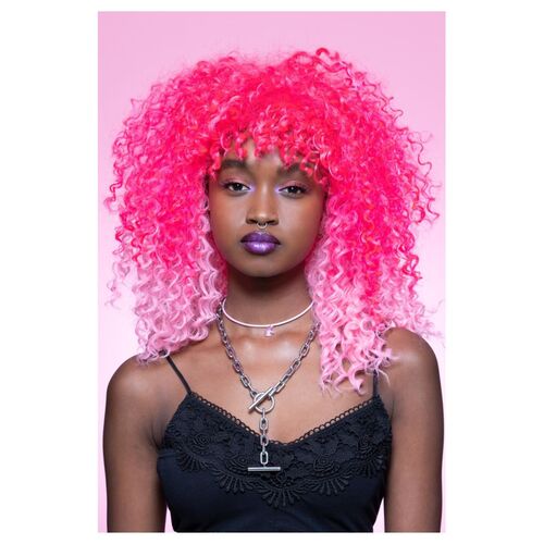 Manic Panic Pink Passion Ombre Curl Girl Wig Costume Accessory
