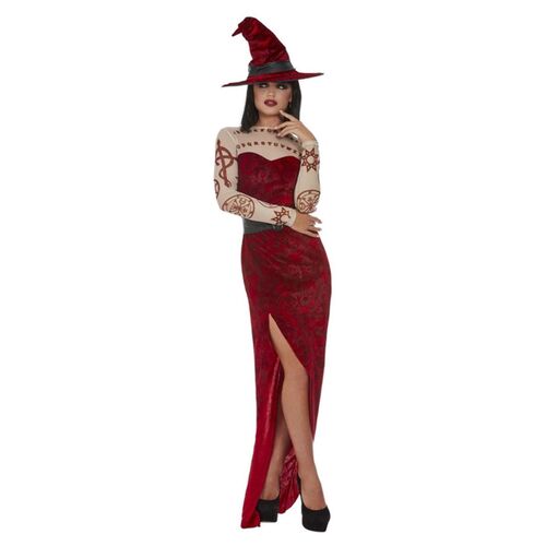 Satanic Witch Red Long Adult Costume Size: Small