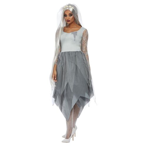 Graveyard Bride Grey Adult Costume Size: Small