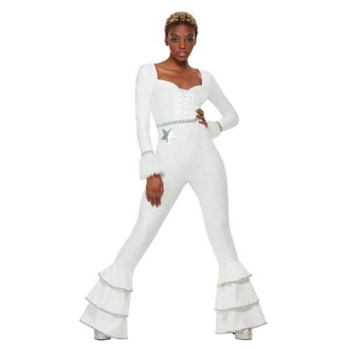 70s Glam White Deluxe Adult Costume Size: Extra Small