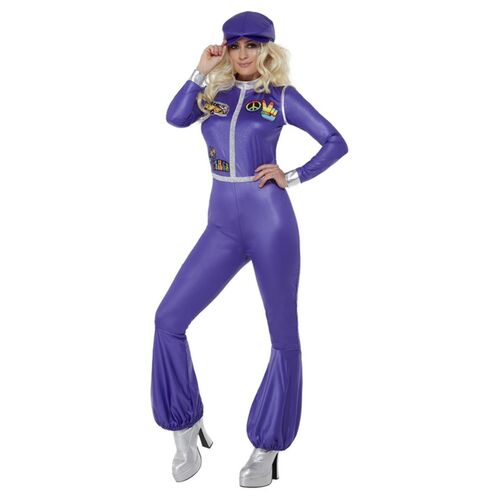 70s Dancing Queen Purple Adult Costume Size: Medium