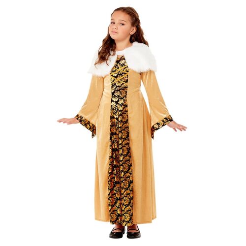 Medieval Countess Gold Deluxe Child Costume Size: Medium