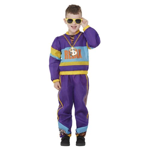 80s Relax Purple Child Costume Size: Medium