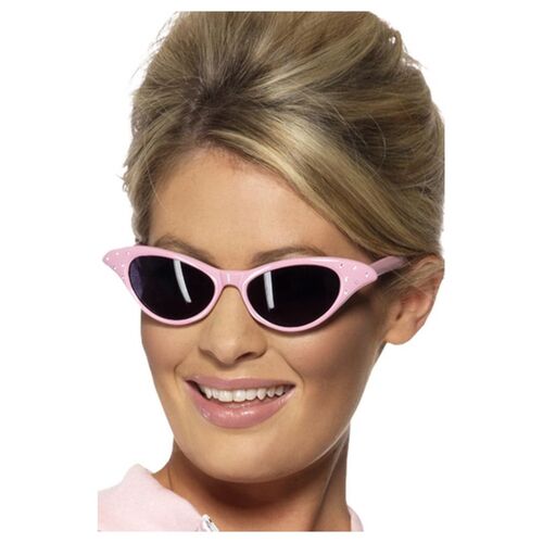 Pink Flyaway Style Rock and Roll Sunglasses Costume Accessory