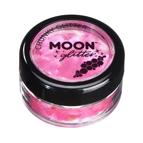 Moon Glitter Iridescent Chunky Glitter 3g Pink