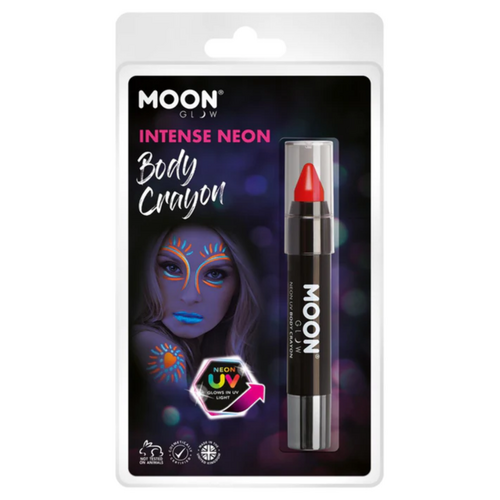 Moon Glow Intense Neon UV Body Crayon 3.2g Intense Red