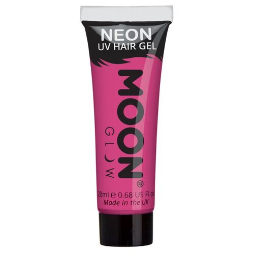 Moon Glow Intense Neon UV Hair Gel 20ml Hot Pink