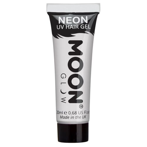 Moon Glow Intense Neon UV Hair Gel 20ml White